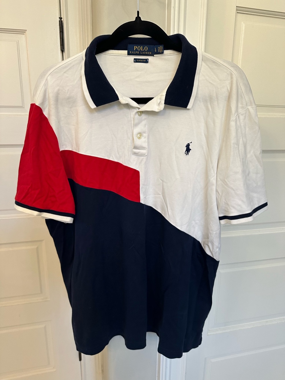 Polo Ralph Lauren Classic Fit Soft Cotton Polo Shirt Men’s L Colorblock Preppy